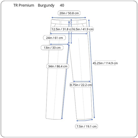 TR Premium Comfort-Fit Casual Stretch Flat Front Burgundy Chino Pants - Picture 11 of 11
